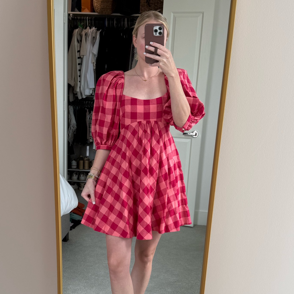 Acler Perry Gingham Dress Sz 4